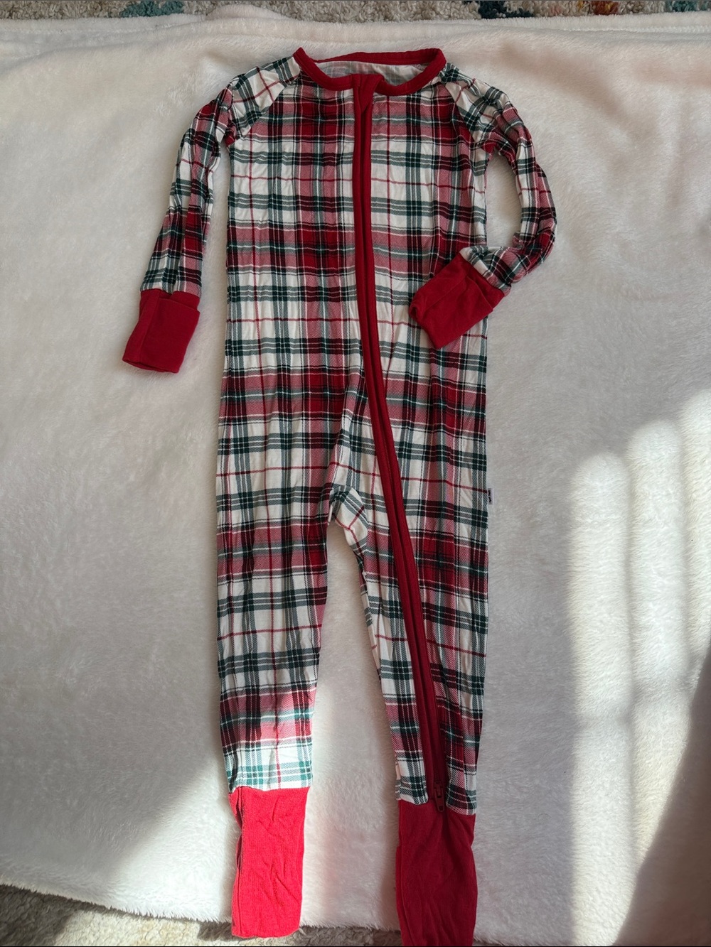 Little Sleepies Christmas Plaid Zippy